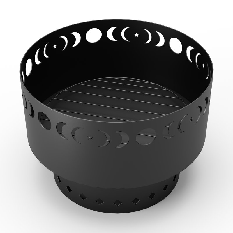 Ebern Designs Yordan 19.69" H x 23.62" W Iron Wood Burning Outdoor Fire